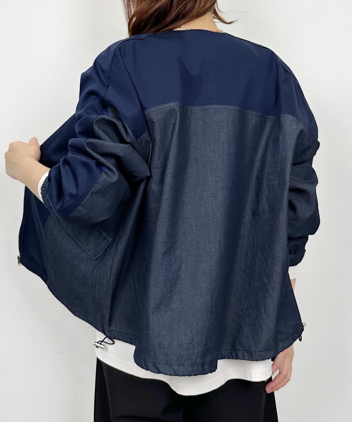 model：H164　着用サイズ：M　ネイビー