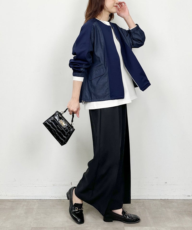 model：H164　着用サイズ：M　ネイビー
