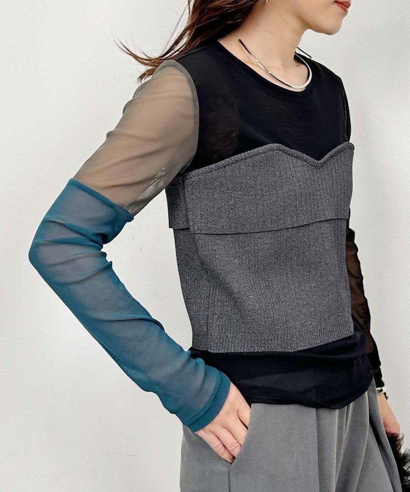 model：H164　着用サイズ：M　ブラック