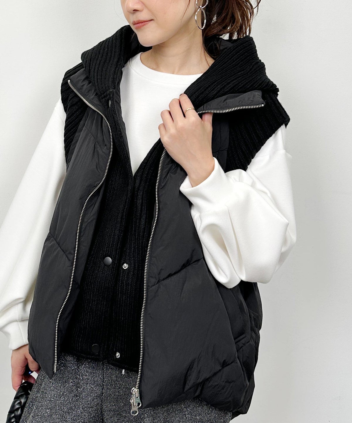 model：H164　着用サイズ：M　ブラック