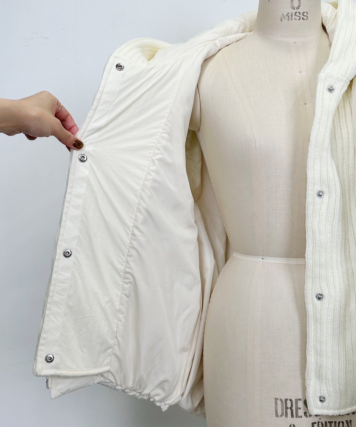 MACKINTOSHLONDON ダウンベスト　ホワイト　40 ナイロンタフタ×ニット切り替えダウンベスト | PICCIN (ピッチン) 公式通販