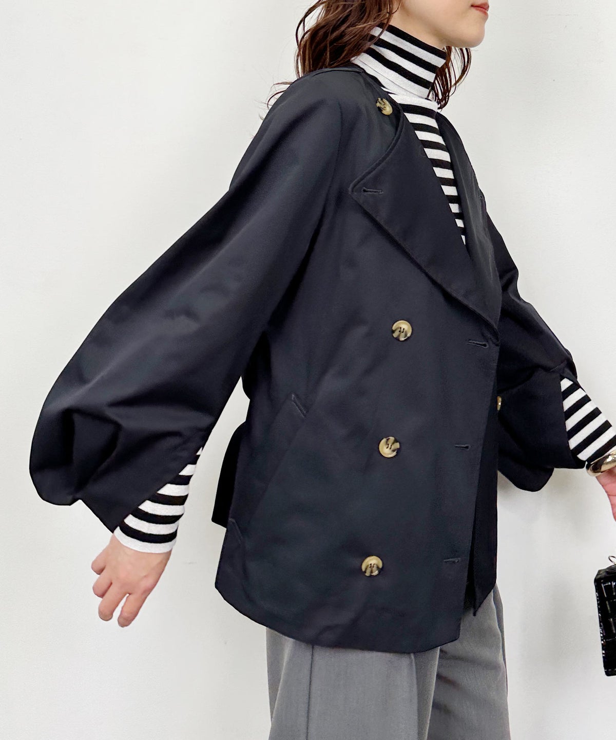 model：H164　着用サイズ：M　ネイビー