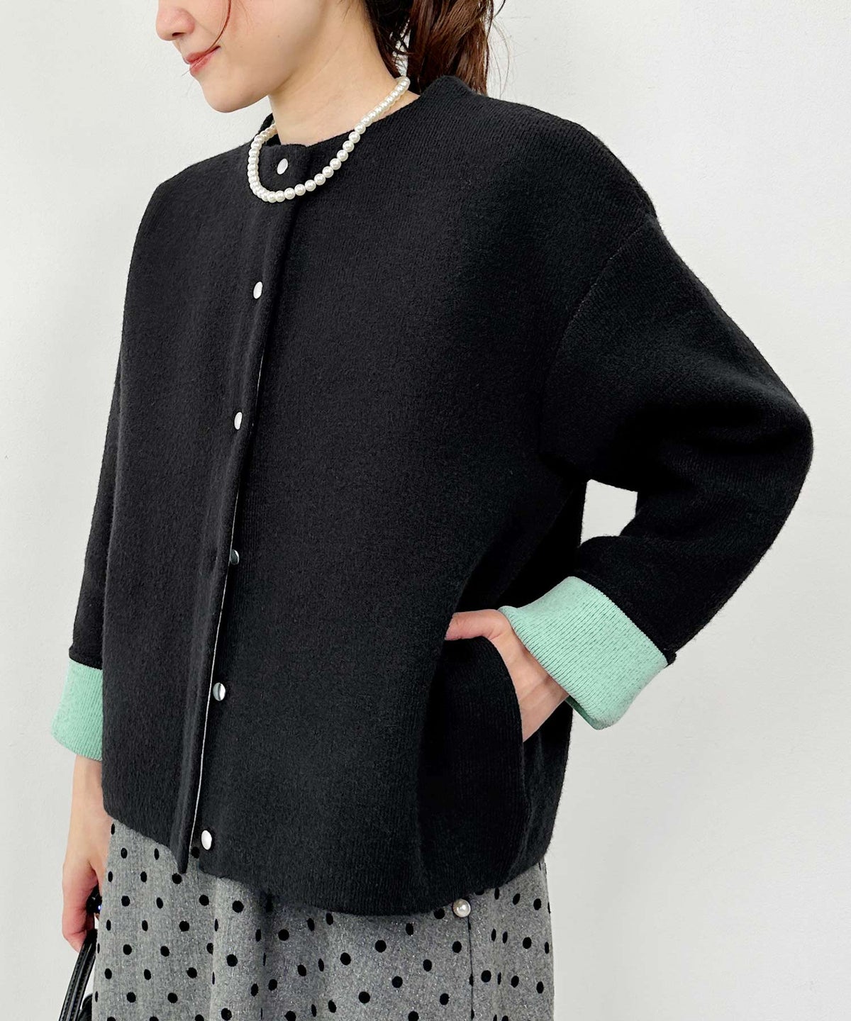 model：H164　着用サイズ：M　ブラック