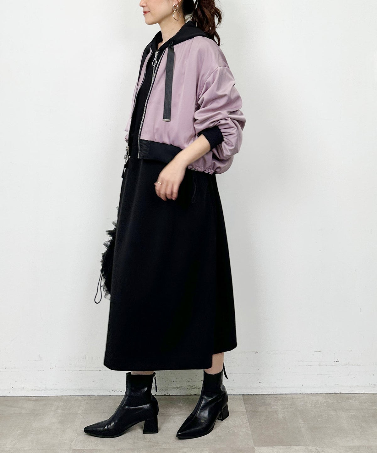 model：H164　着用サイズ：M　ブラック裏側