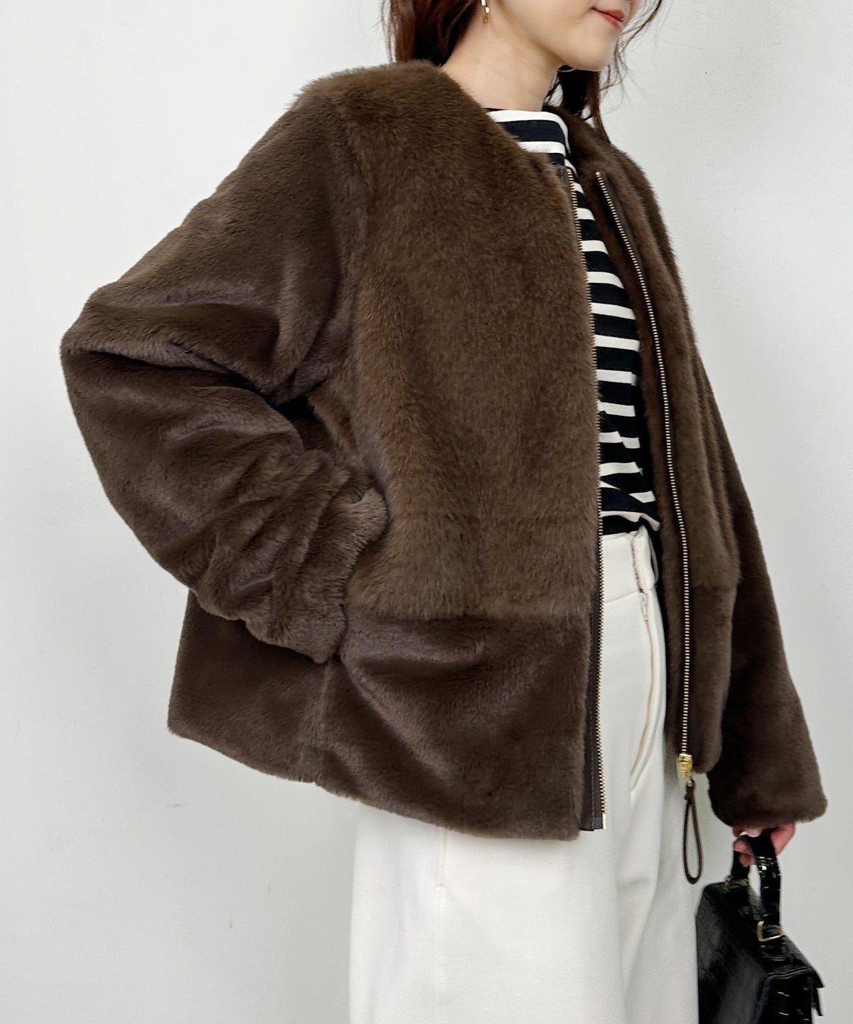 model：H164　着用サイズ：M　ブラウン