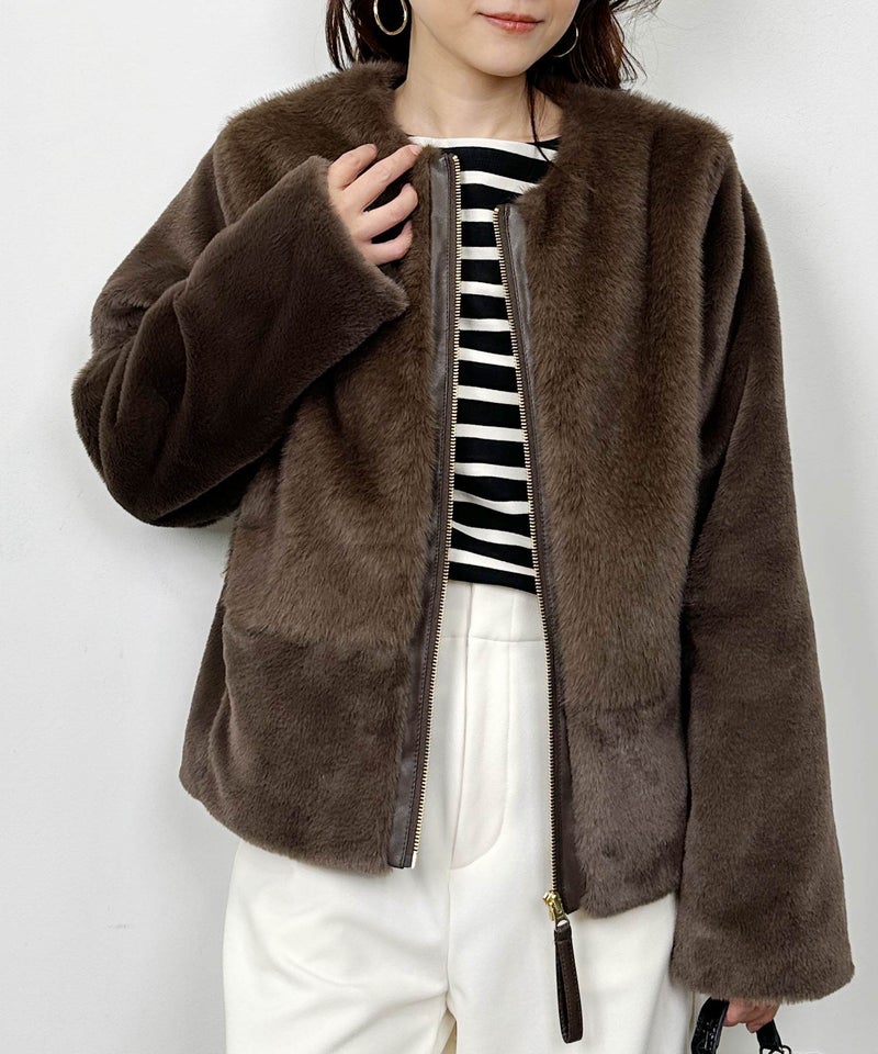model：H164　着用サイズ：M　ブラウン