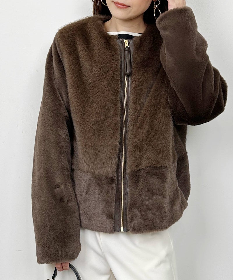 model：H164　着用サイズ：M　ブラウン