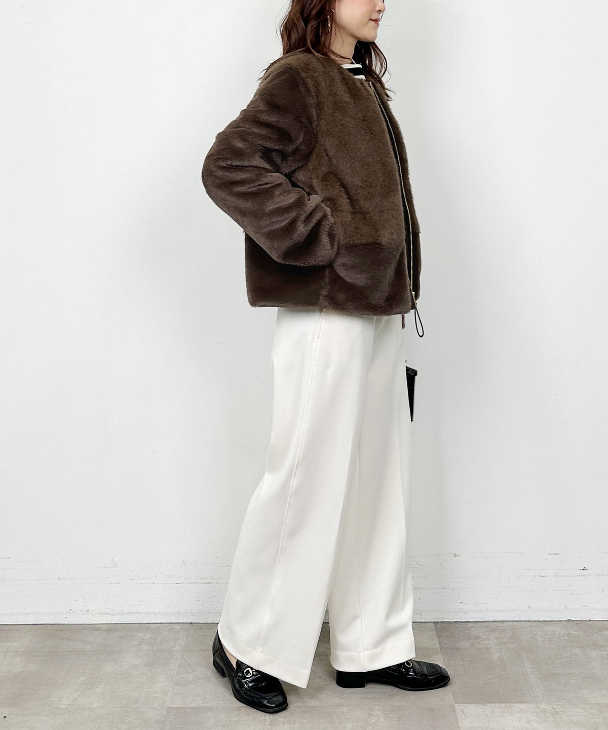 model：H164　着用サイズ：M　ブラウン