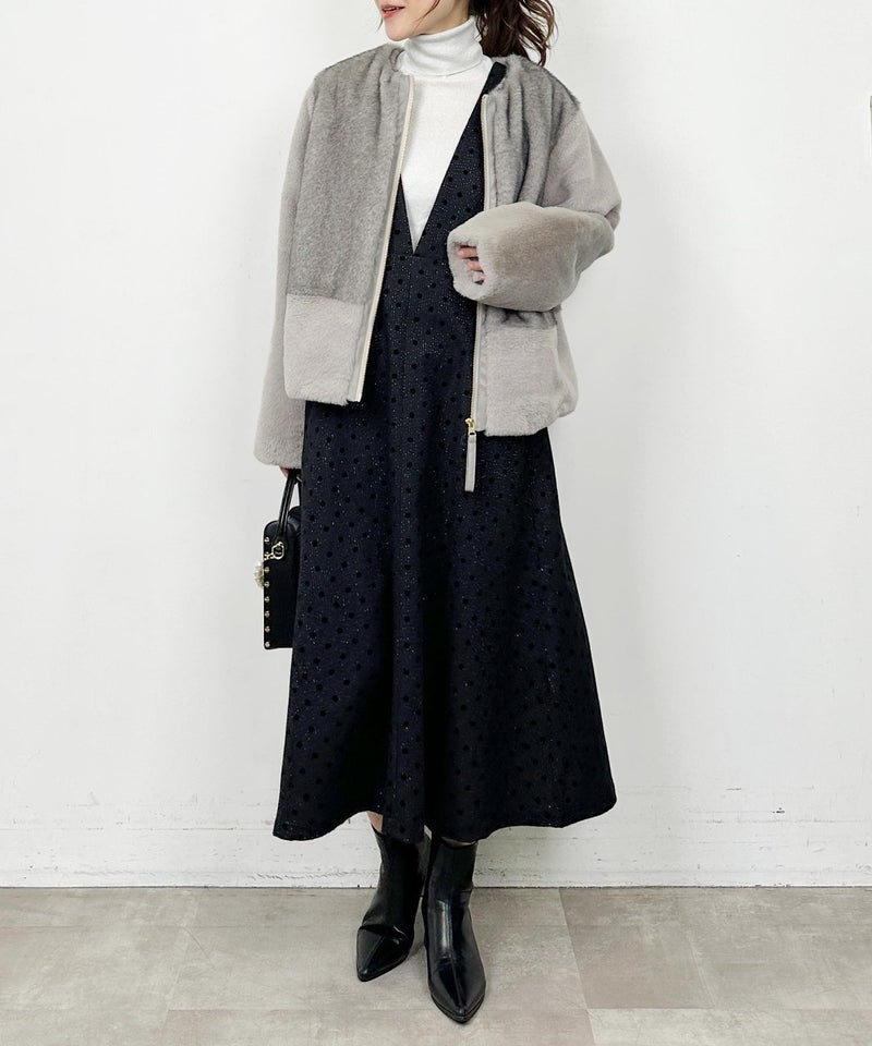 model：H164　着用サイズ：M　ライトグレー