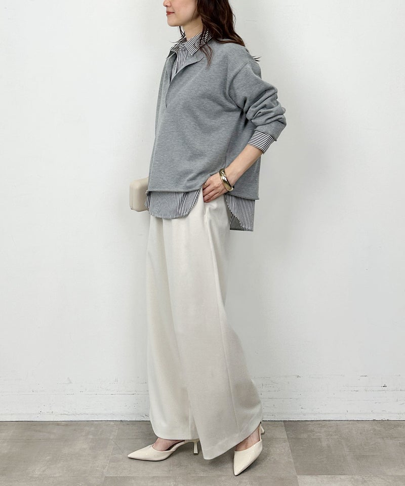 model：H164　着用サイズ：M　オフホワイト