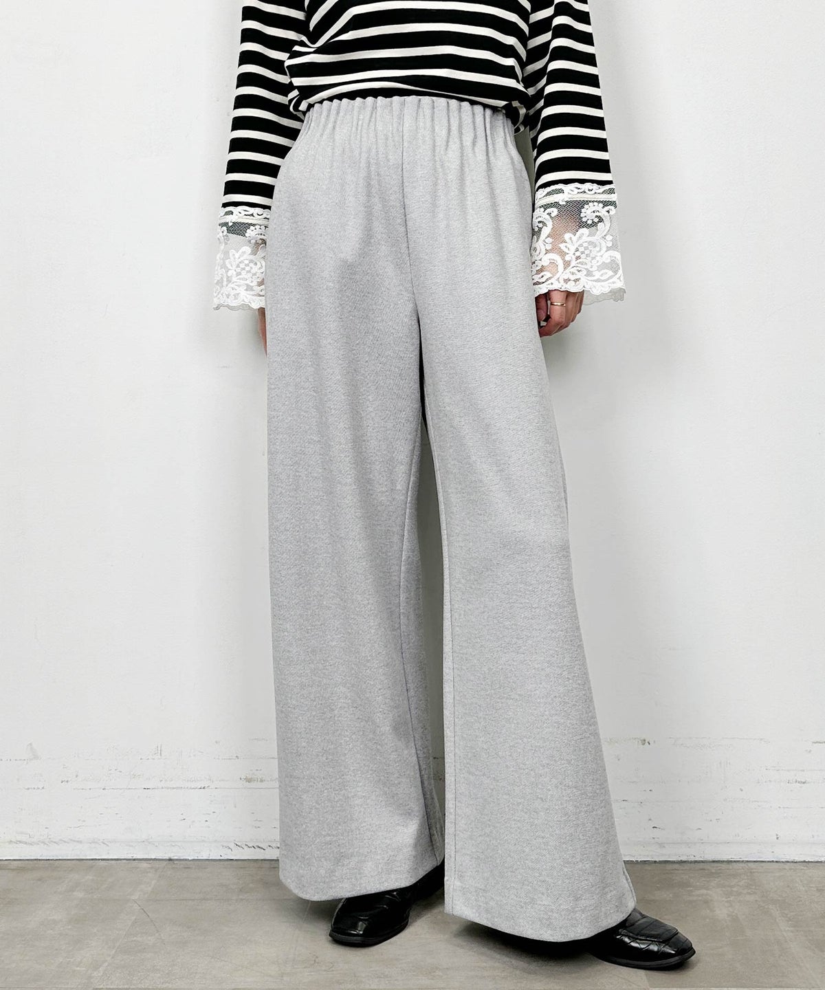 model：H164　着用サイズ：M　ライトグレー