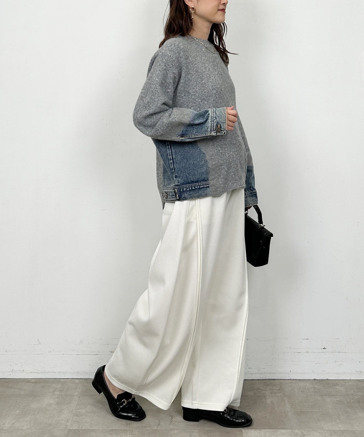 model：H164　着用サイズ：M　グレー