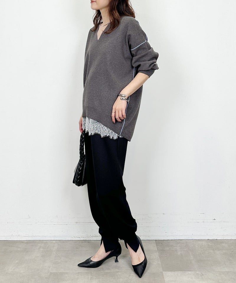 model：H164　着用サイズ：M　チャコールグレー