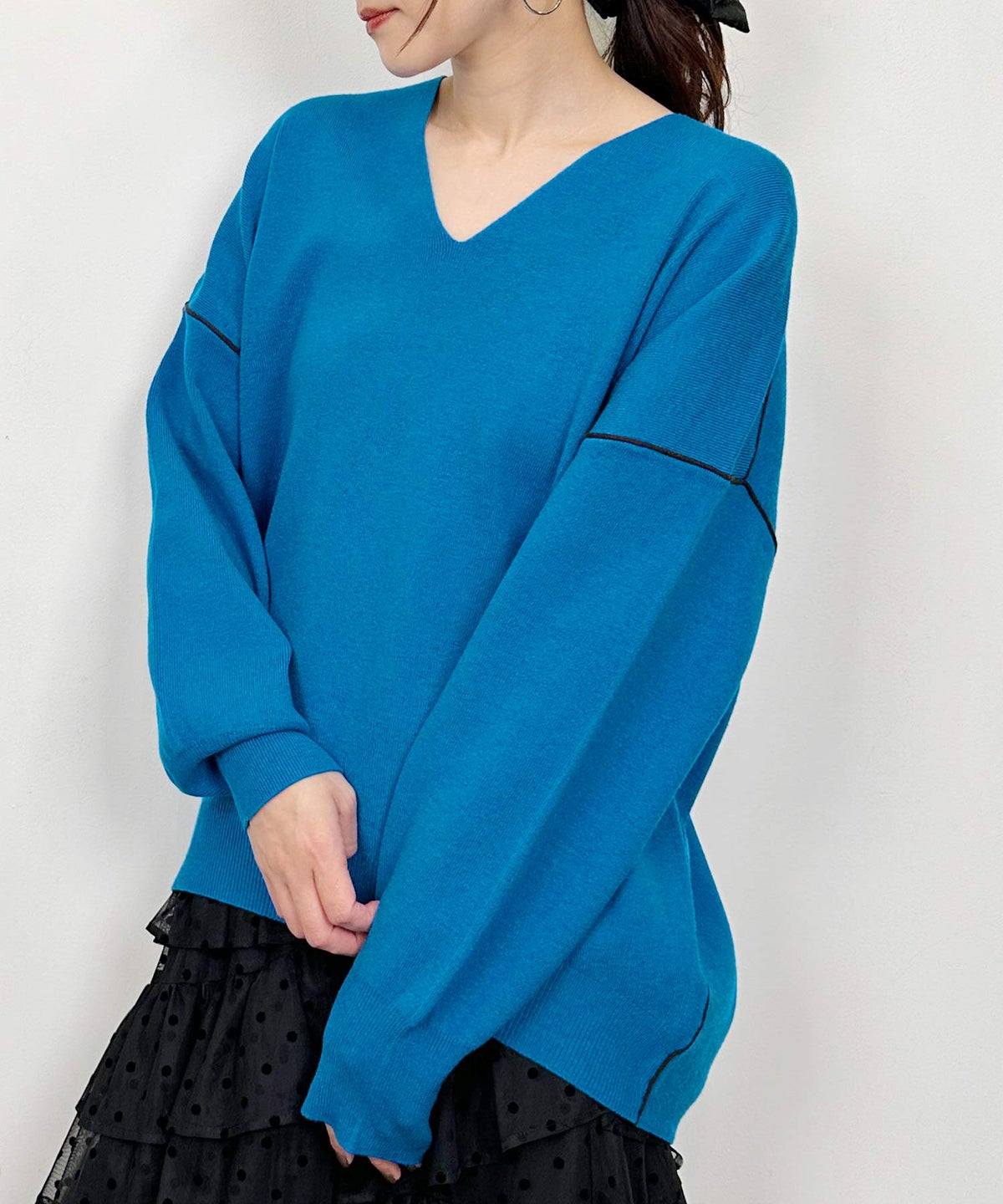 model：H164　着用サイズ：M　ブルー