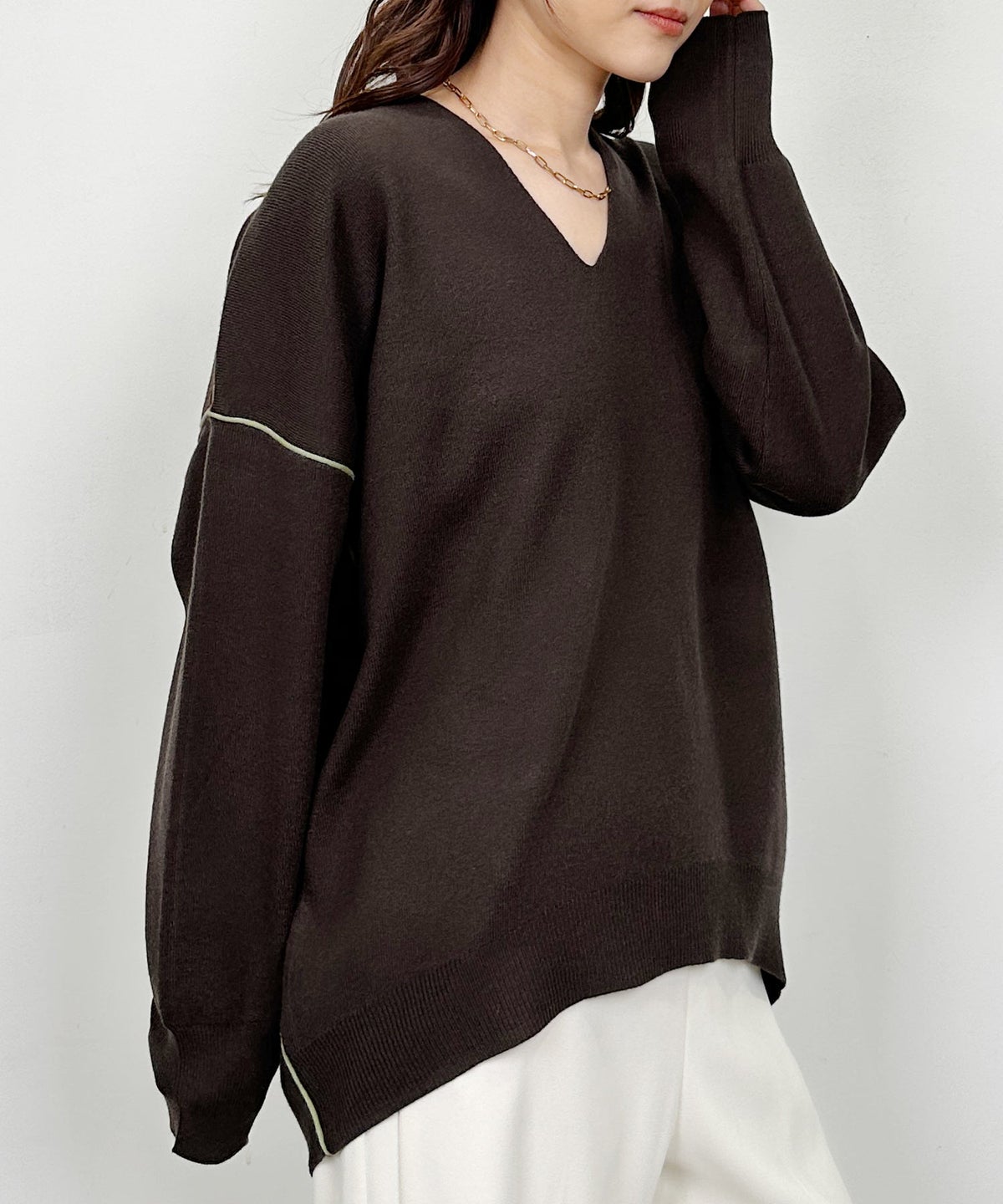 model：H164　着用サイズ：M　ブラウン