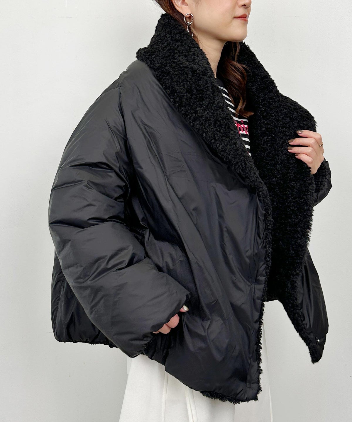 model：H164　着用サイズ：M　ブラック
