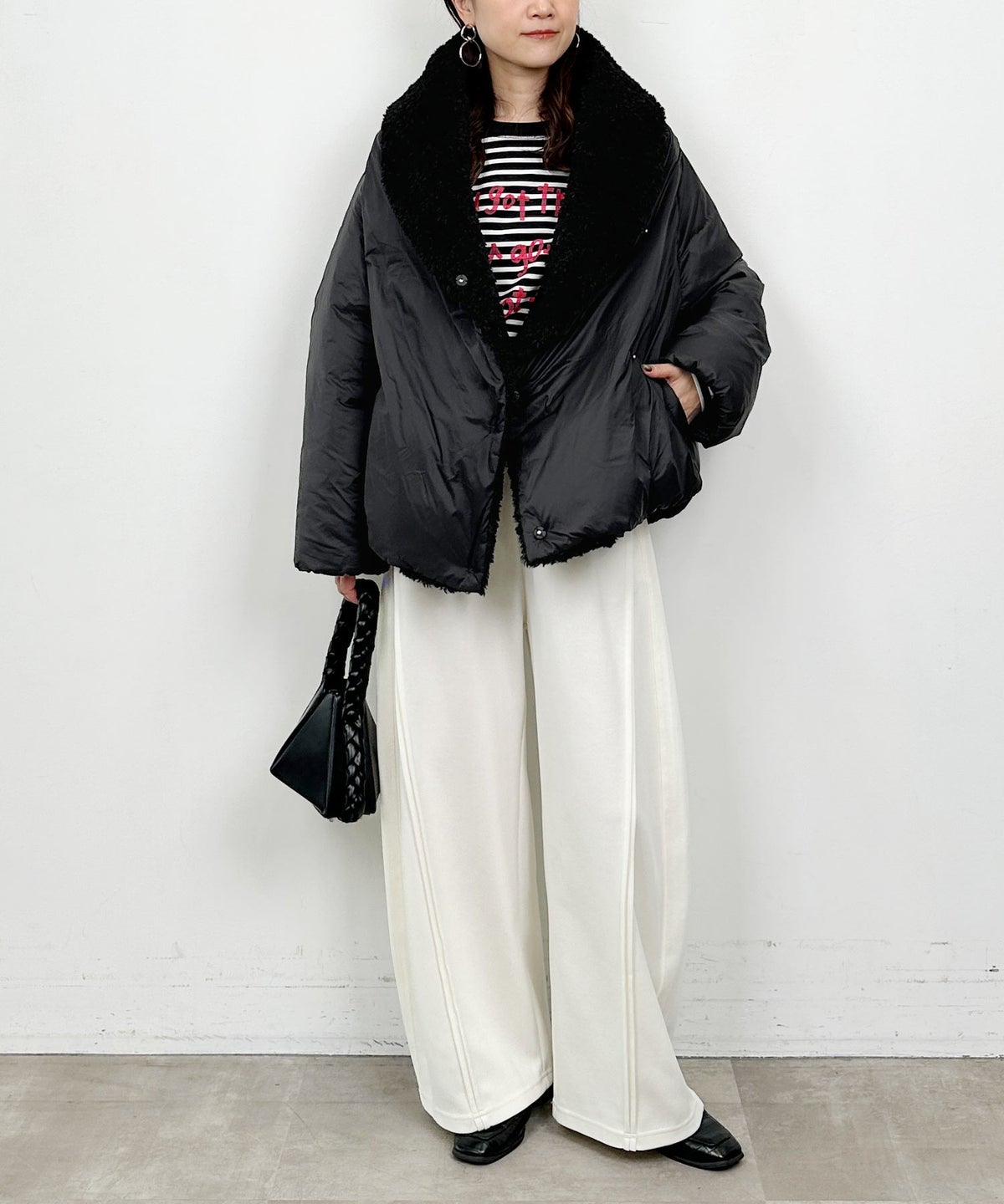 model：H164　着用サイズ：M　ブラック