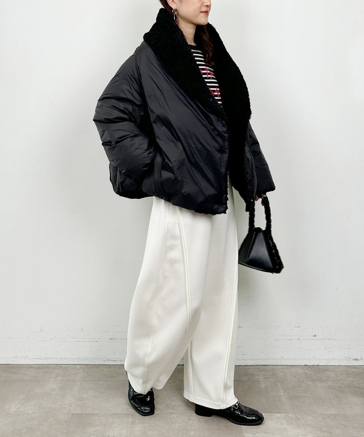 model：H164　着用サイズ：M　ブラック
