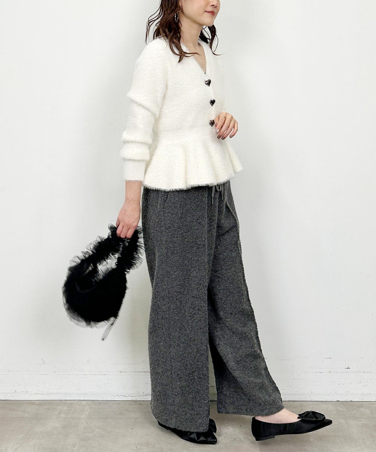 model：H164　着用サイズ：M　グレー