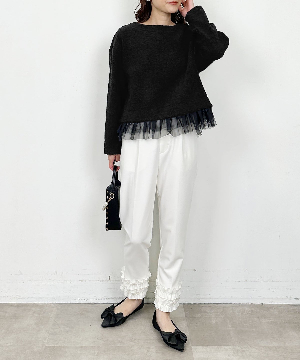 model：H164　着用サイズ：M　ブラック