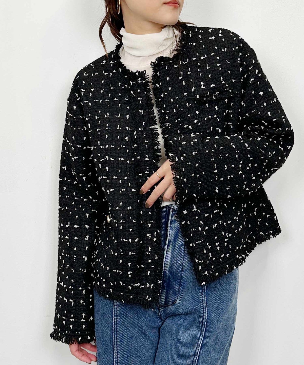 model：H164　着用サイズ：M　ブラック