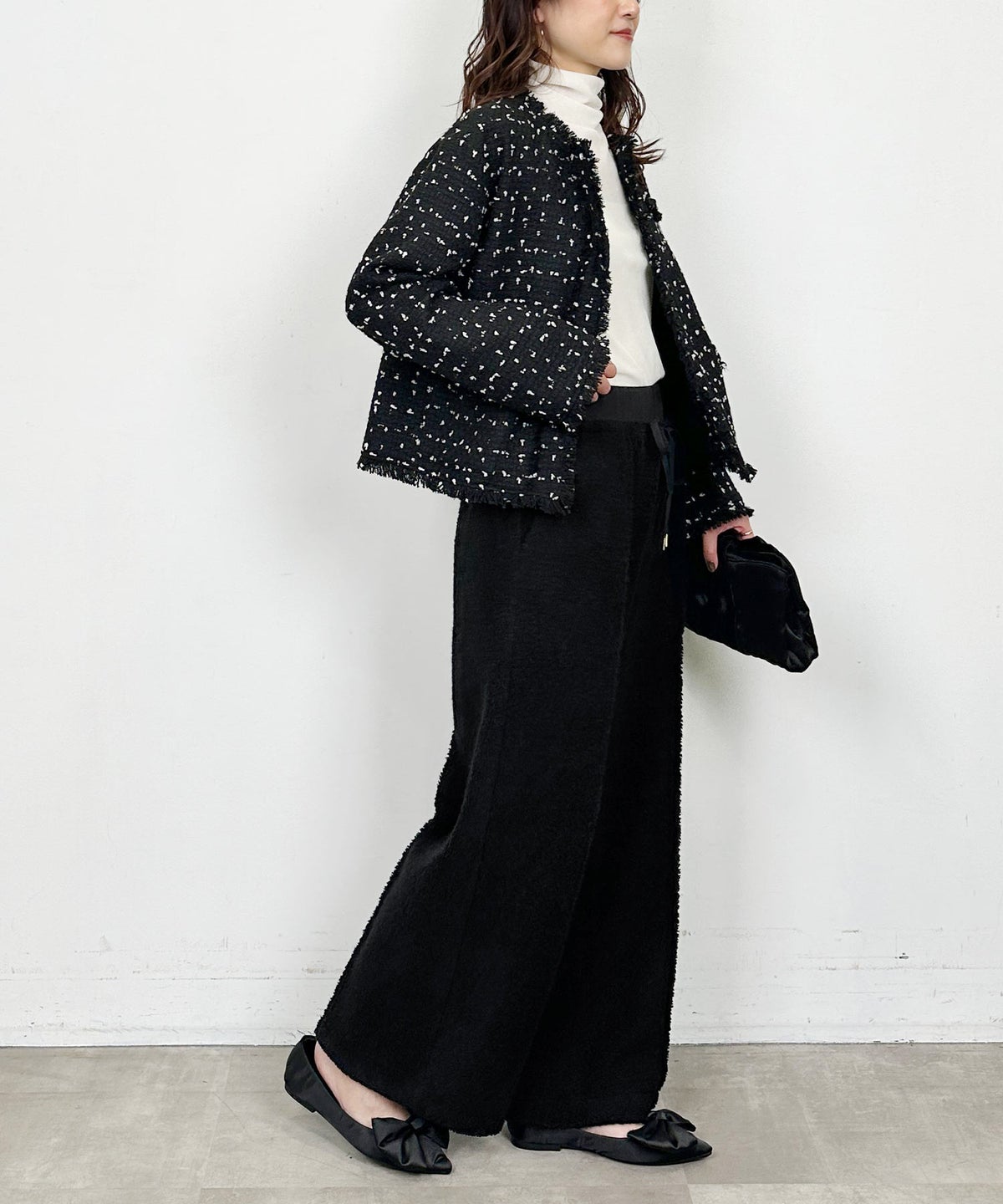 model：H164　着用サイズ：M　ブラック