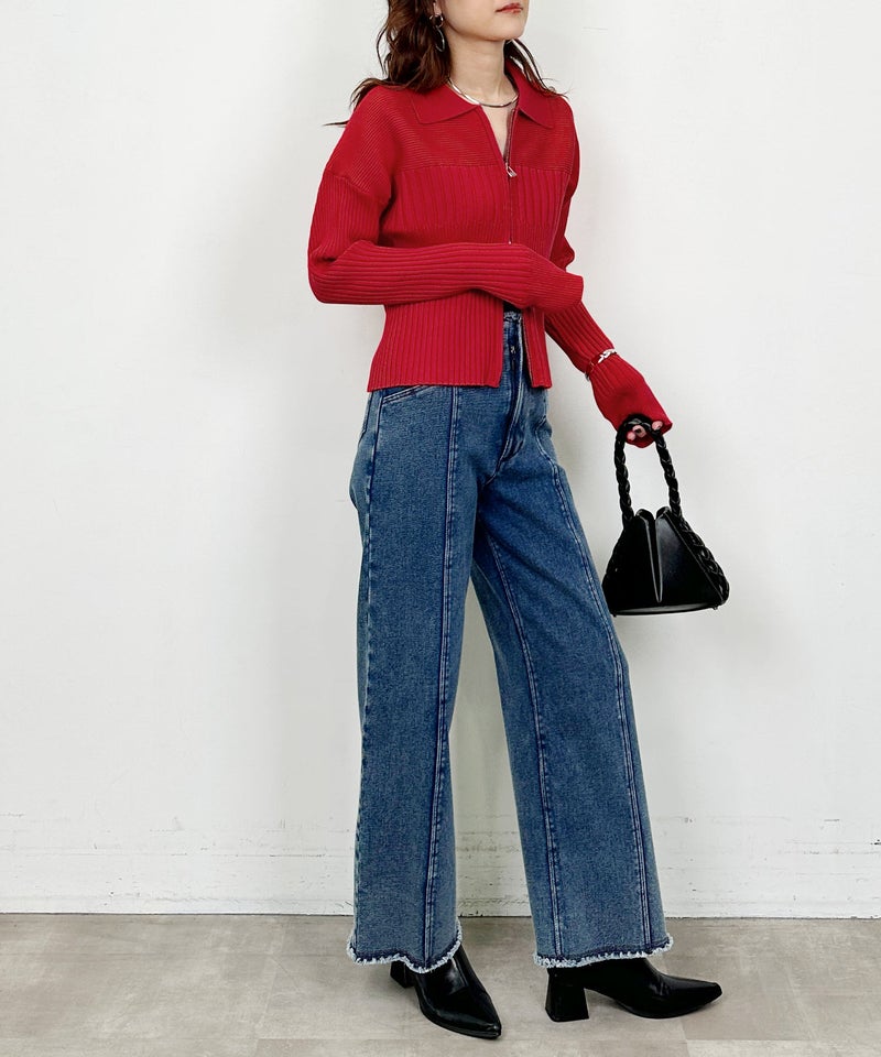 model：H164　着用サイズ：M　レッド