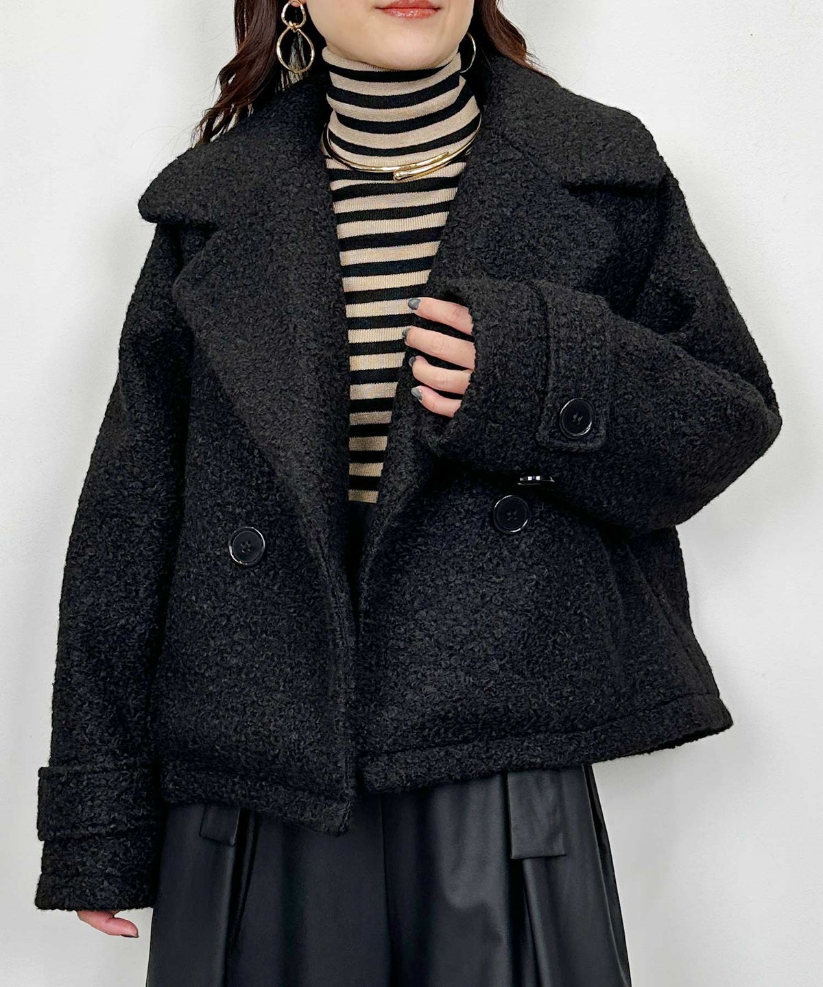 model：H164　着用サイズ：M　ブラック