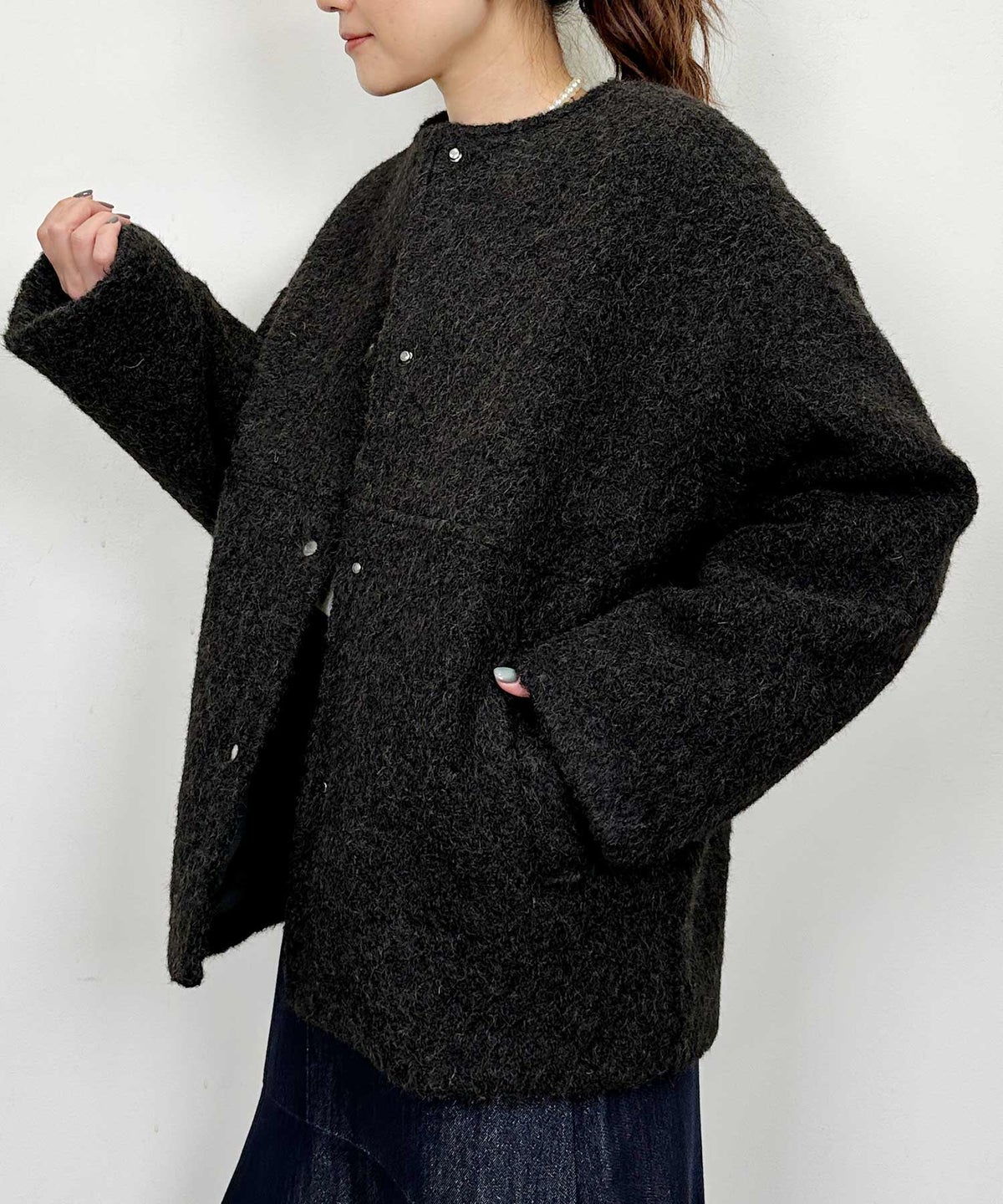 model：H164　着用サイズ：M　ブラック