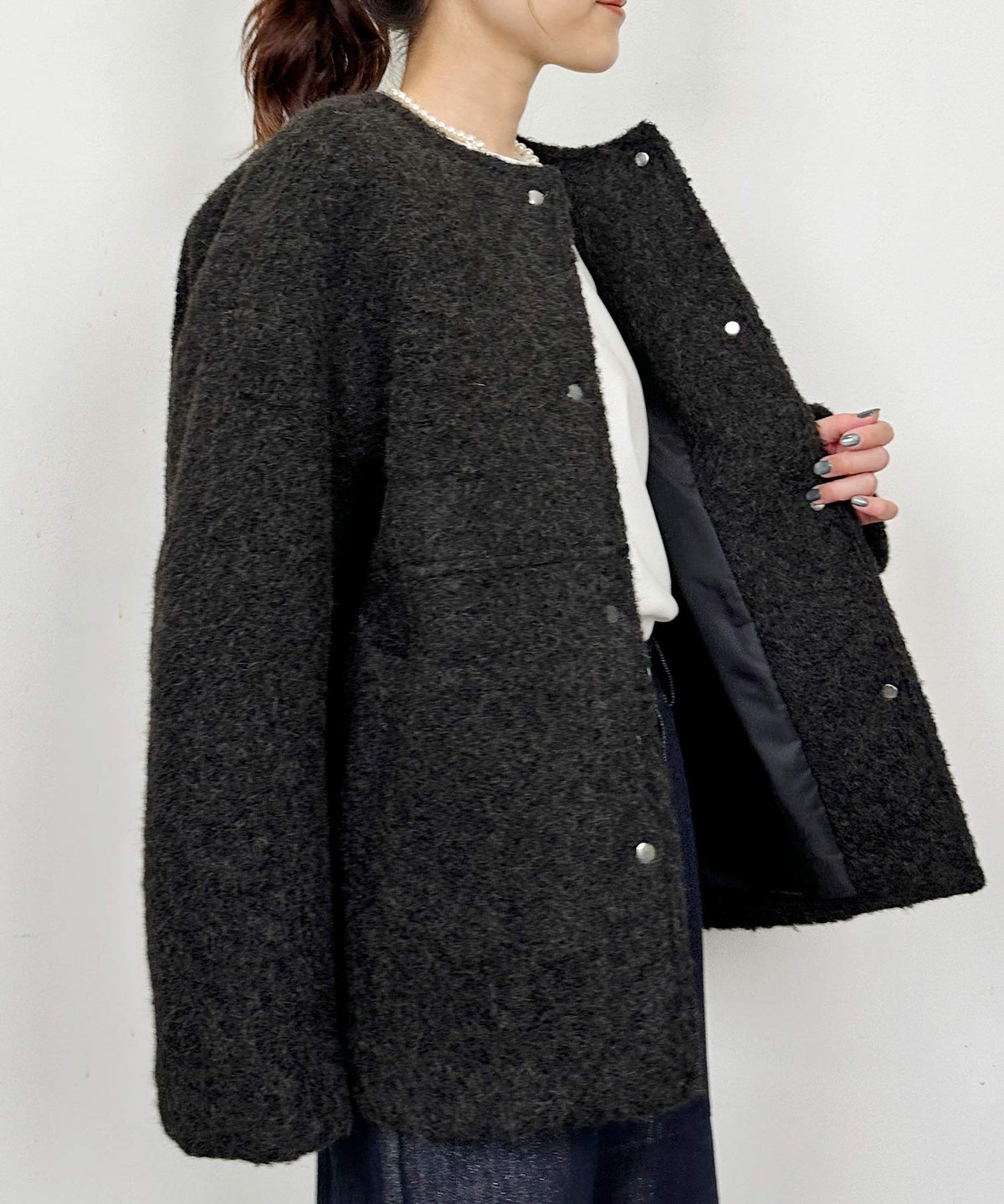 model：H164　着用サイズ：M　ブラック