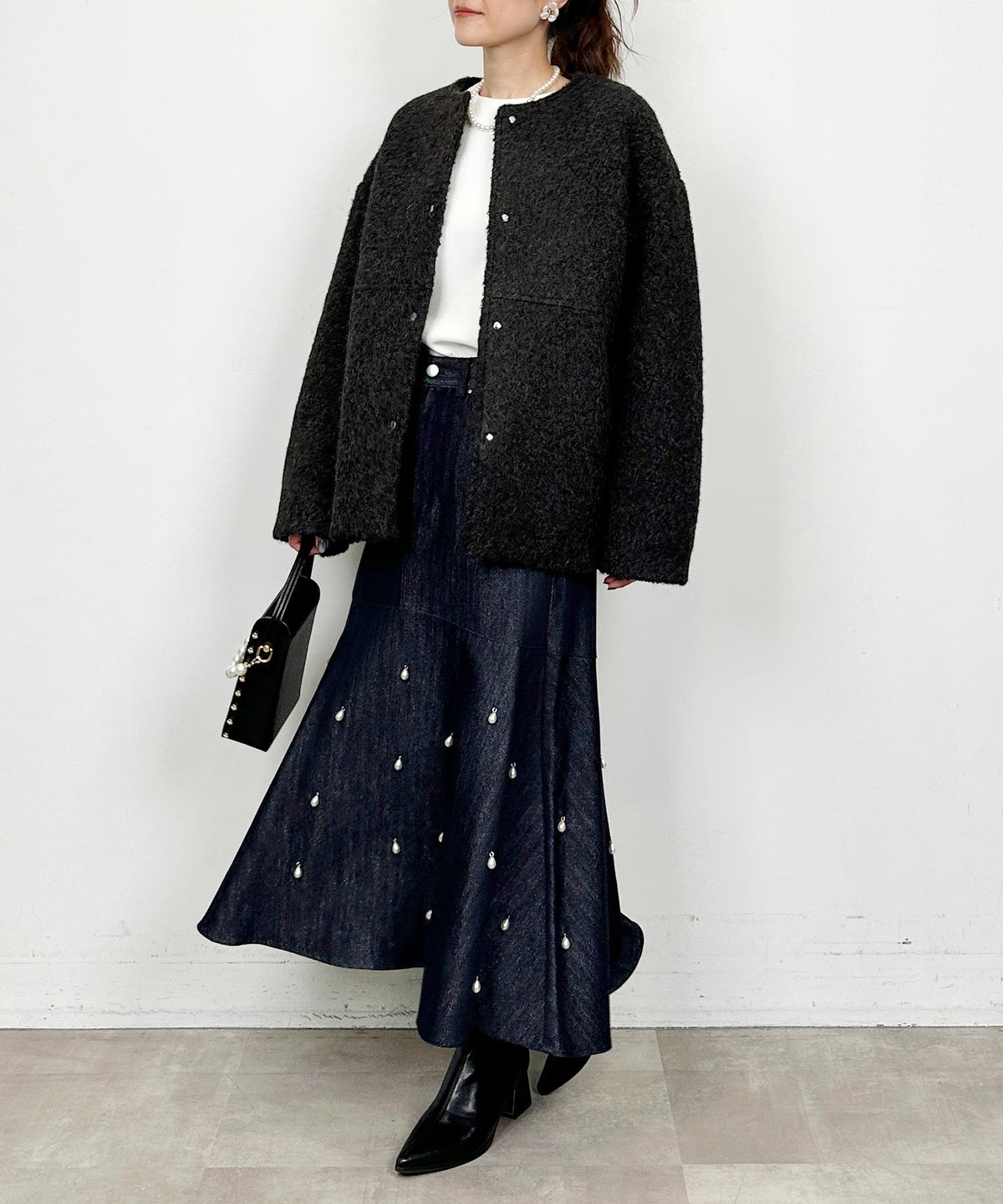 model：H164　着用サイズ：M　ブラック