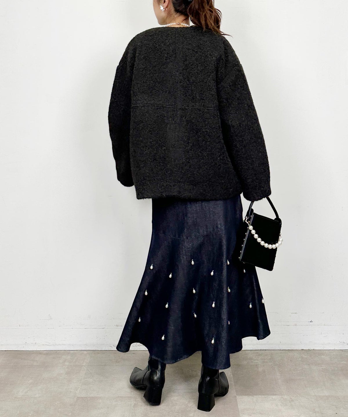 model：H164　着用サイズ：M　ブラック