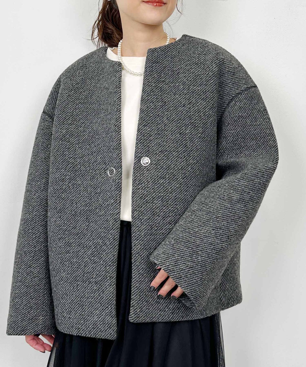 model：H164　着用サイズ：M　ブラック